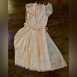 Elegant Pink Lace Women’s Dress